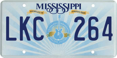 MS license plate LKC264