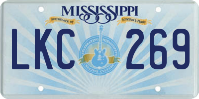 MS license plate LKC269