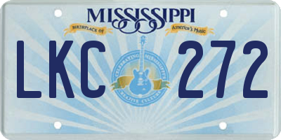 MS license plate LKC272