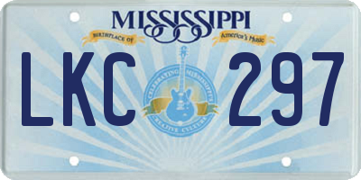 MS license plate LKC297