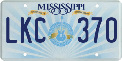 MS license plate LKC370