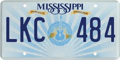 MS license plate LKC484