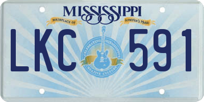 MS license plate LKC591