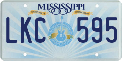 MS license plate LKC595