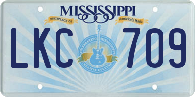 MS license plate LKC709