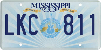 MS license plate LKC811