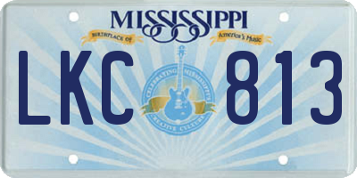MS license plate LKC813