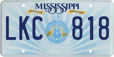 MS license plate LKC818