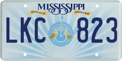 MS license plate LKC823