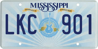 MS license plate LKC901