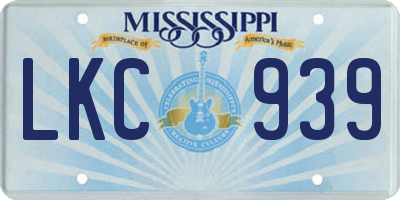 MS license plate LKC939