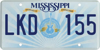 MS license plate LKD155