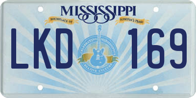 MS license plate LKD169