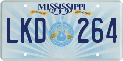 MS license plate LKD264