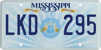 MS license plate LKD295