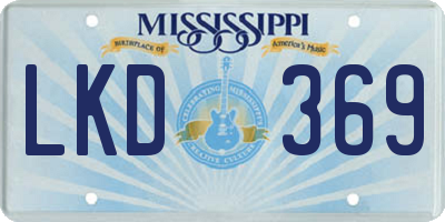 MS license plate LKD369