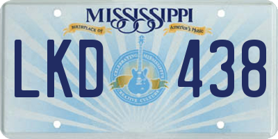 MS license plate LKD438
