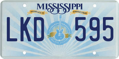 MS license plate LKD595