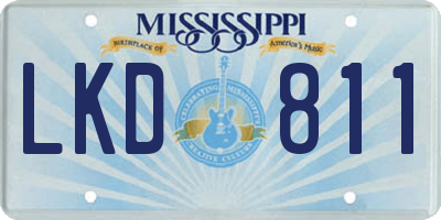 MS license plate LKD811