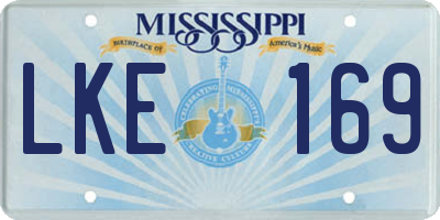 MS license plate LKE169