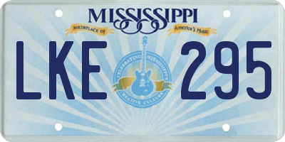 MS license plate LKE295