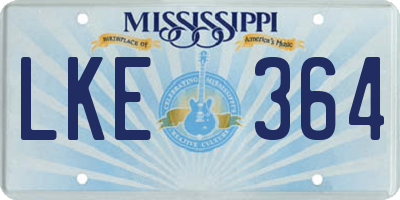 MS license plate LKE364