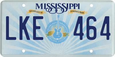MS license plate LKE464