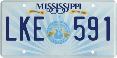 MS license plate LKE591