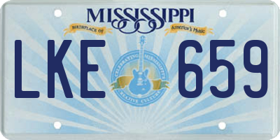 MS license plate LKE659