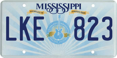 MS license plate LKE823