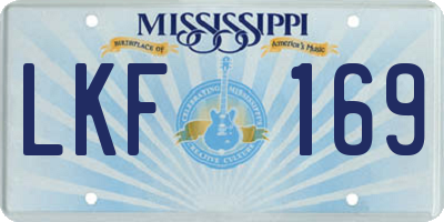 MS license plate LKF169