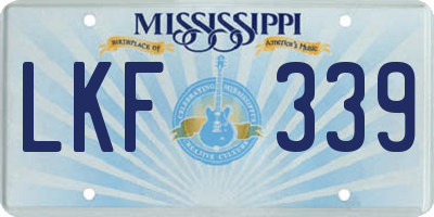 MS license plate LKF339