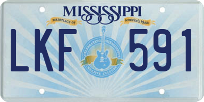 MS license plate LKF591