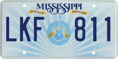 MS license plate LKF811