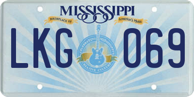 MS license plate LKG069