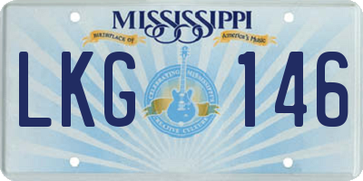 MS license plate LKG146