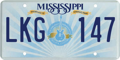MS license plate LKG147