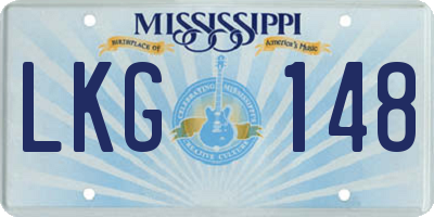 MS license plate LKG148