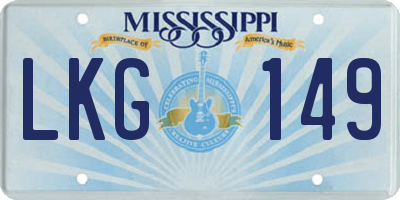 MS license plate LKG149