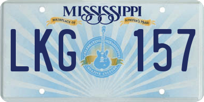 MS license plate LKG157