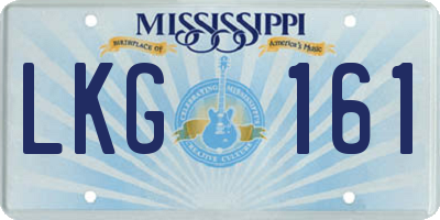 MS license plate LKG161