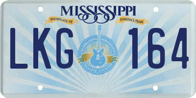 MS license plate LKG164