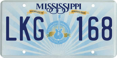 MS license plate LKG168