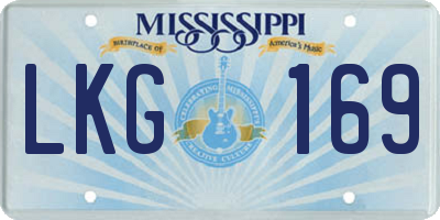 MS license plate LKG169