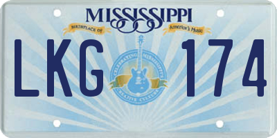 MS license plate LKG174