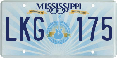 MS license plate LKG175