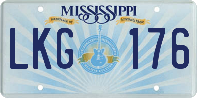 MS license plate LKG176