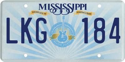 MS license plate LKG184
