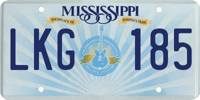 MS license plate LKG185