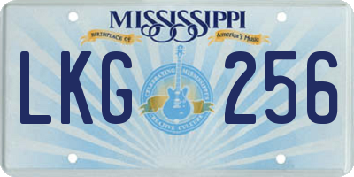 MS license plate LKG256